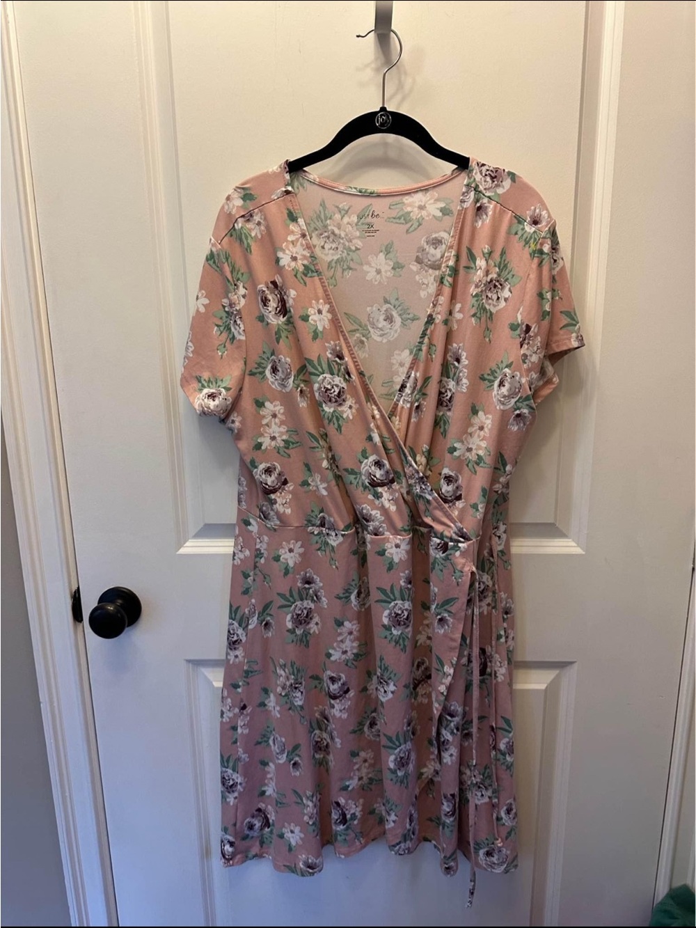 just be Pink Floral Dress 2x